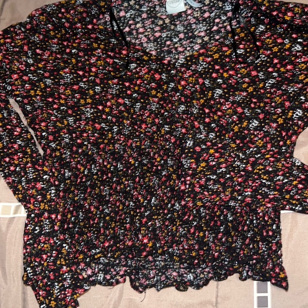black floral top